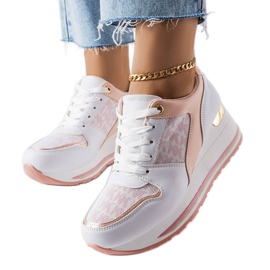 Pink wedge sneakers from Pouliotte Pink wedge sneakers from Pouliotte