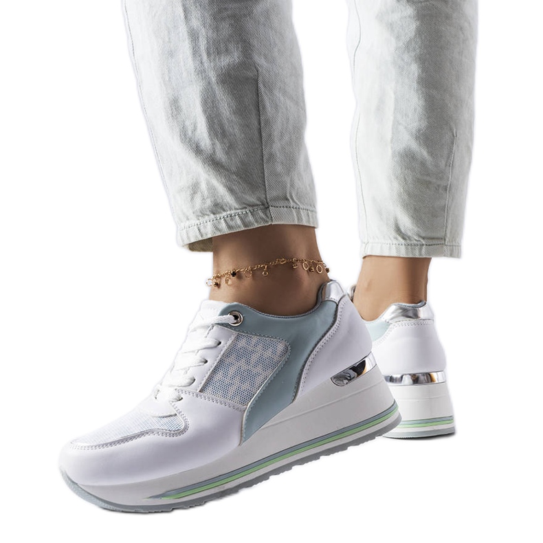 Green wedge sneakers from Pouliotte