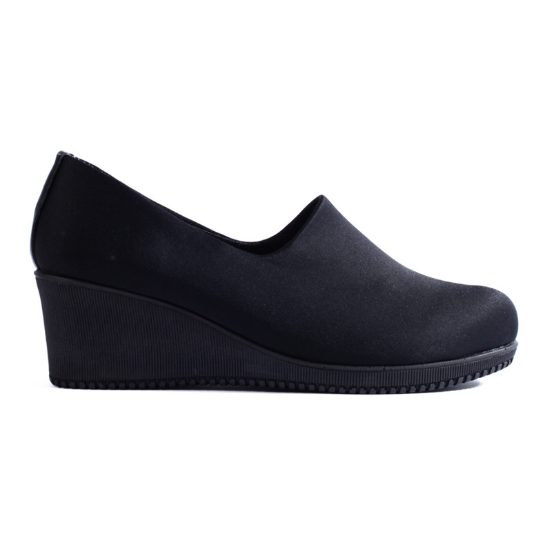 Black fabric wedge shoes from T.Sokolski