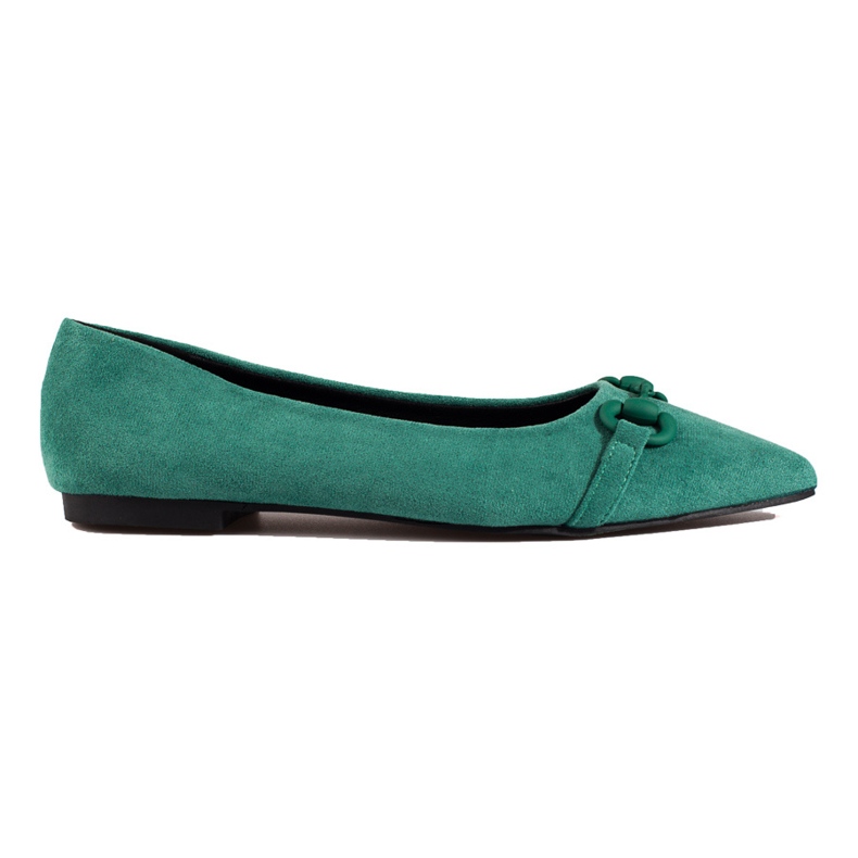 Shelovet women's green suede ballerinas Shelovet women's green suede ballerinas