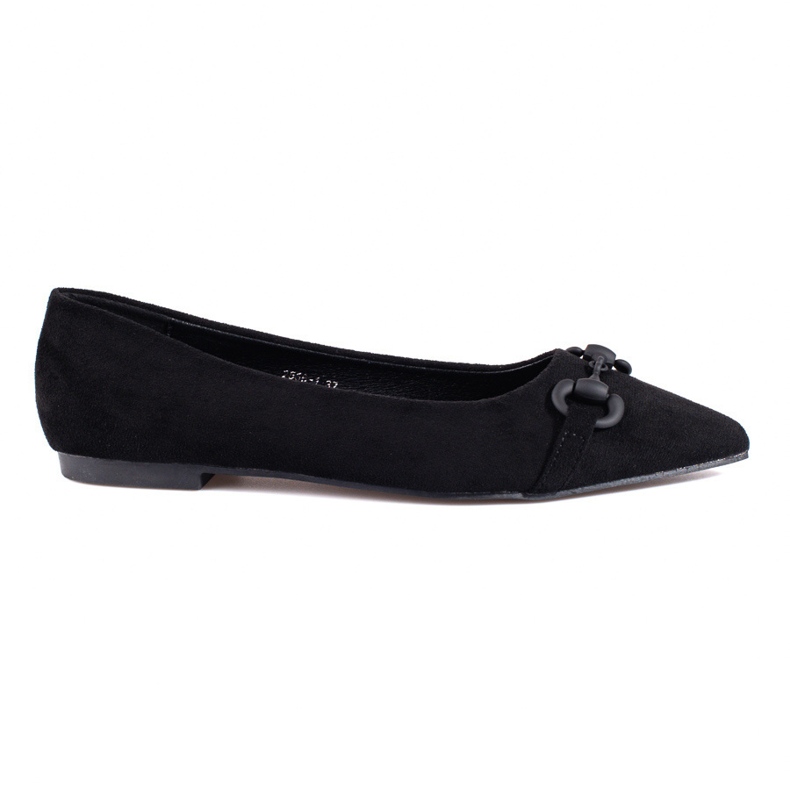 Shelovet women's black suede ballerinas Shelovet women's black suede ballerinas