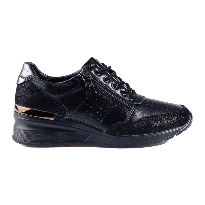 Shelovet wedge sneakers black