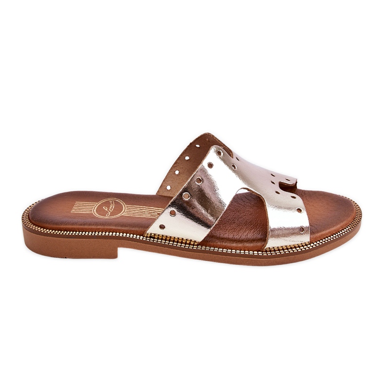 Lemar Women's Slippers With Decorative Cutouts Golden Emily