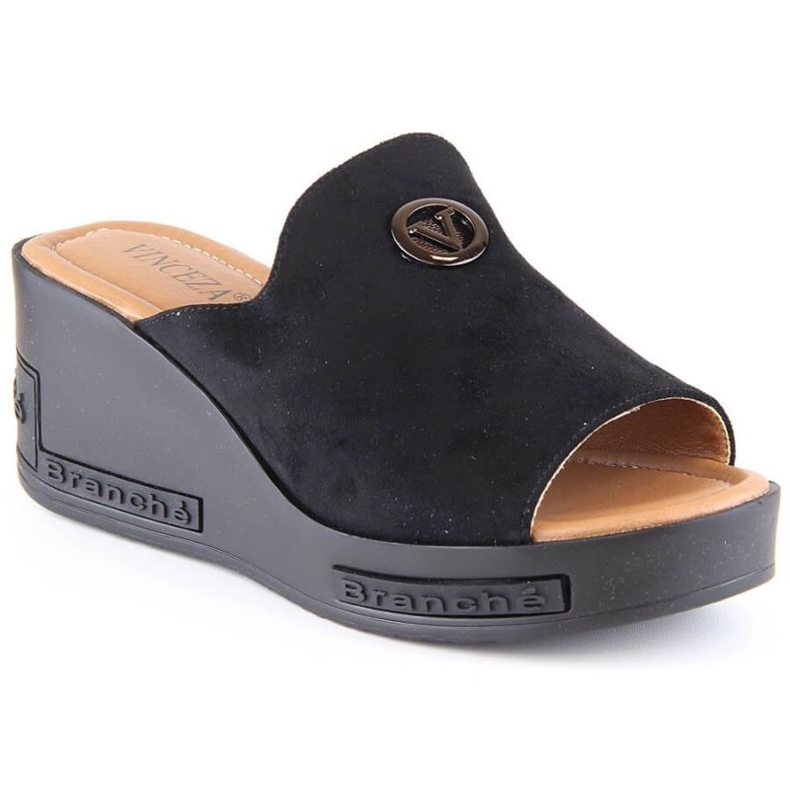 Vinceza W 10907 wedge sandals black