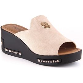Vinceza W 10907 wedge sandals beige