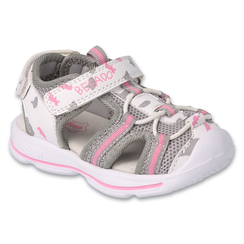 Befado children's shoes gray 170P076 white Befado children's shoes gray 170P076 white