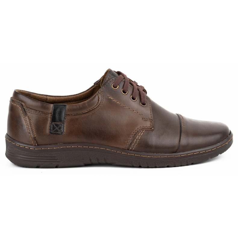 Olivier Men's leather shoes 416MP dark brown