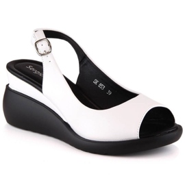 Sergio Leone wedge sandals W SK853 white