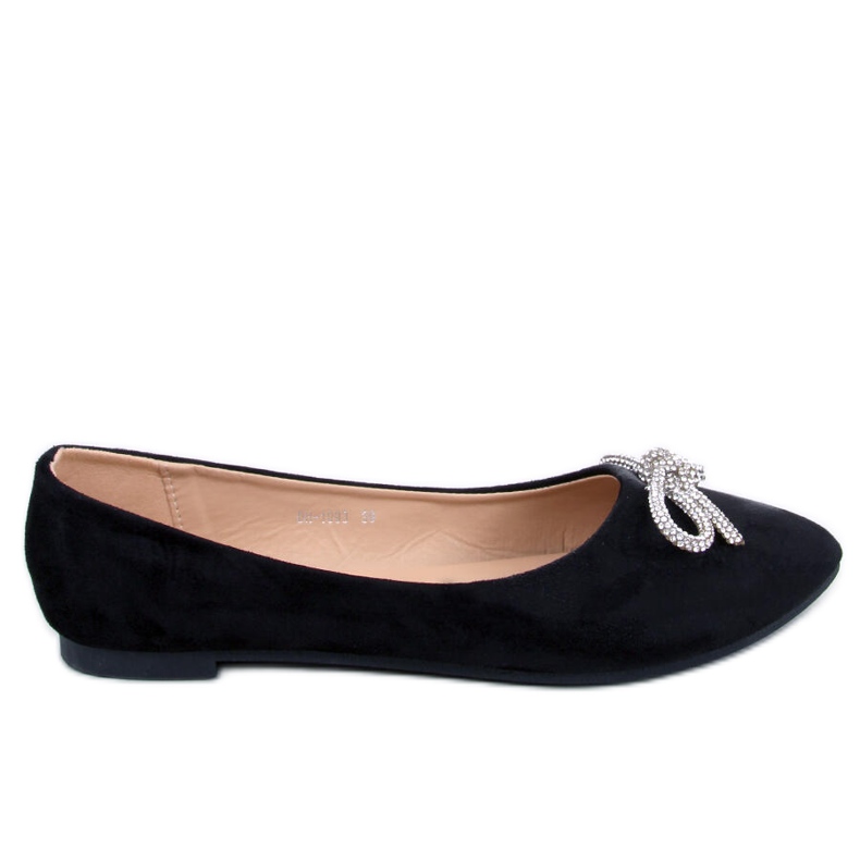 Batten Black Almond Toe Ballerinas