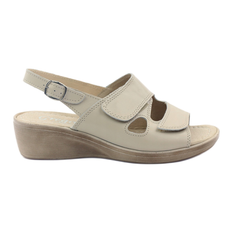 Women's wedge sandals Gregors 592 beige Women's wedge sandals Gregors 592 beige