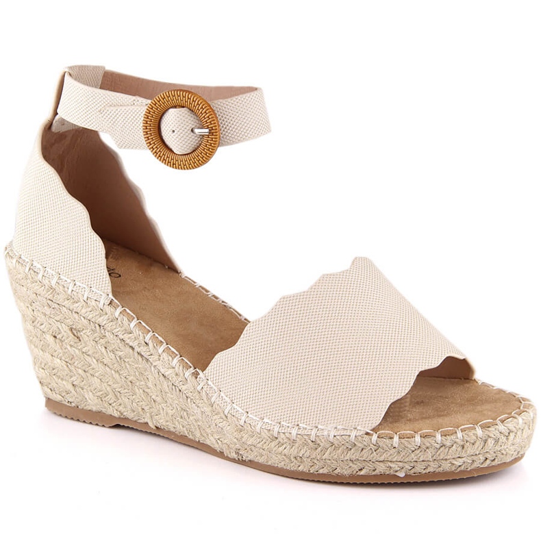 Women's eVento 5425 beige wedge espadrilles sandals