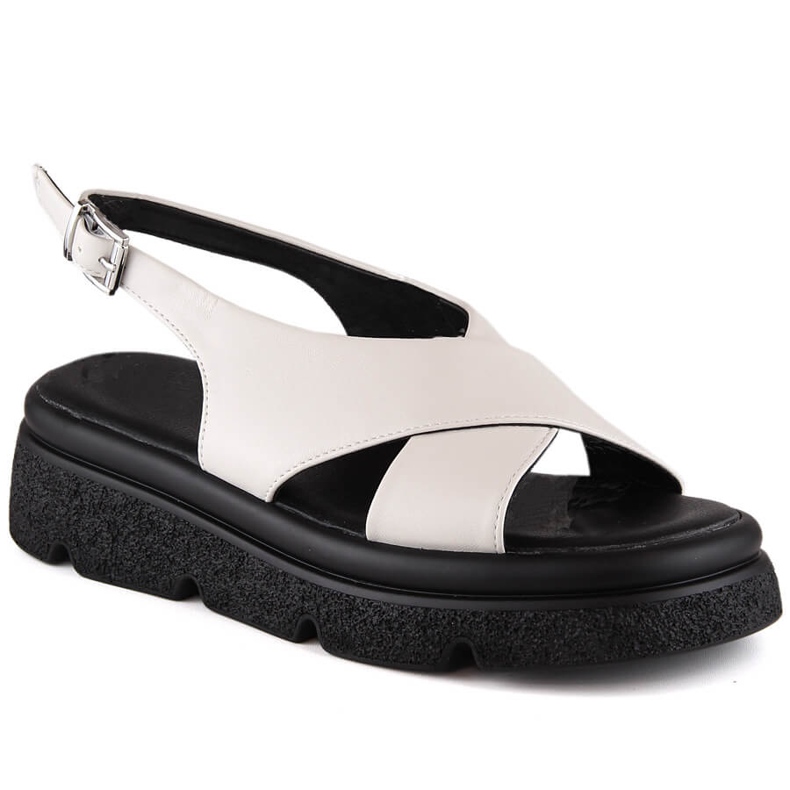 Women's beige platform sandals Jezzi 5473