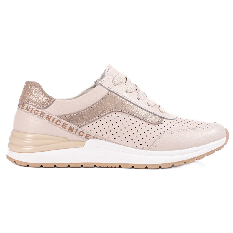 Shelovet women's beige sports shoes Shelovet women's beige sports shoes