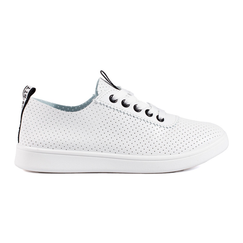 Openwork white Shelovet women's sneakers black