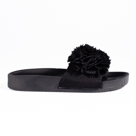 Shelovet black platform slides Shelovet black platform slides