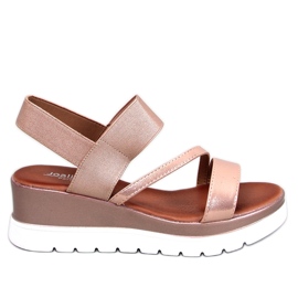 BM Carlton Champagne wedge sandals pink BM Carlton Champagne wedge sandals pink