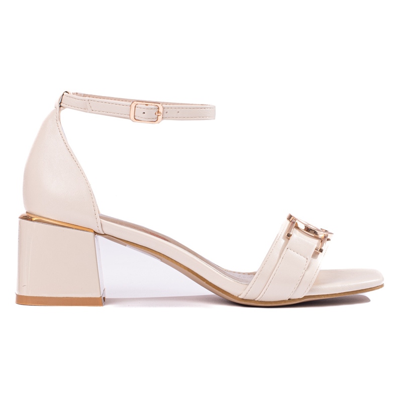 Women's beige Shelovet block sandals