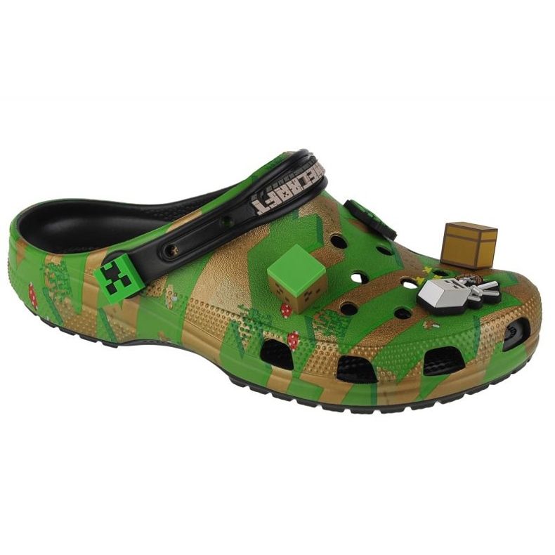 Clogs Crocs Elevated Minecraft Classic Clog 208472-90H green Clogs Crocs Elevated Minecraft Classic Clog 208472-90H green