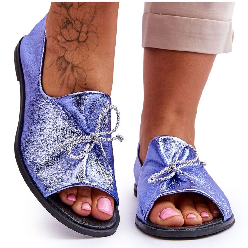 Women's Leather Ballerinas Nicole 2660/066 Blue