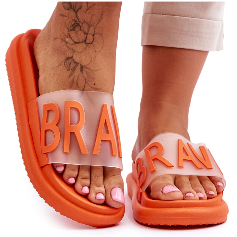 Vinceza Women's Orange Brave Platform Slippers Vinceza Women's Orange Brave Platform Slippers