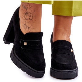 Vinceza Elegant Suede High Heels Black Mintore