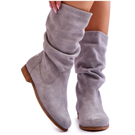 Women's Suede Boots Maciejka 05057-13 Gray grey Women's Suede Boots Maciejka 05057-13 Gray grey