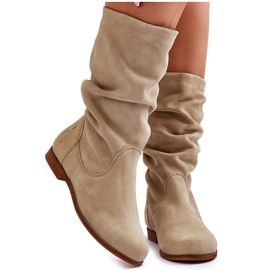 Women's Suede Boots Maciejka 05057-09 Light green Women's Suede Boots Maciejka 05057-09 Light green