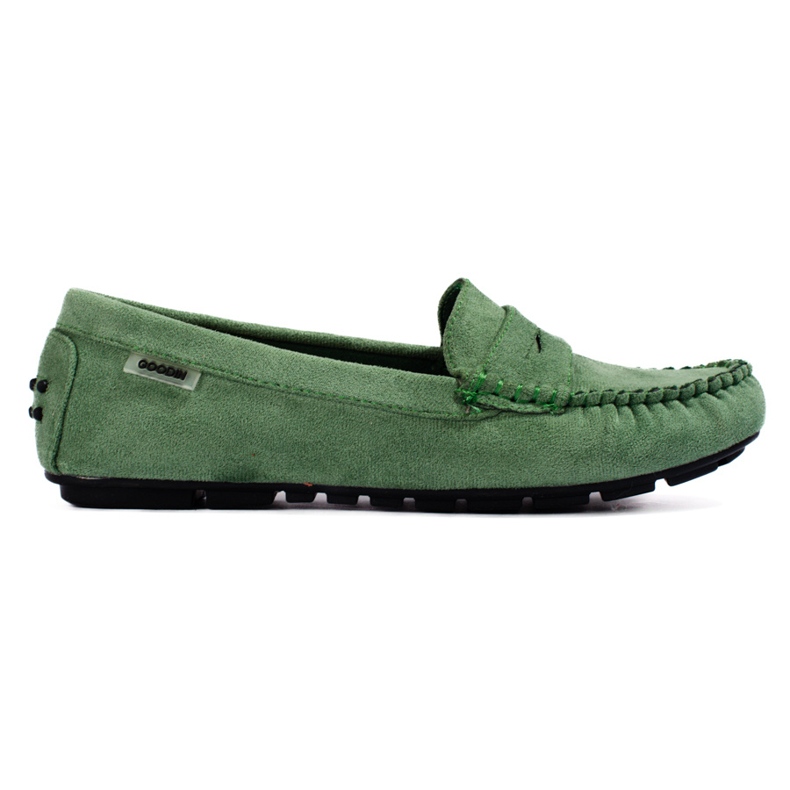 Women's green Shelovet suede loafers