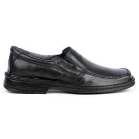 WASAK Men's leather slip-on moccasins 0114W, black