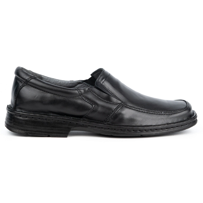 WASAK Men's leather slip-on moccasins 0114W, black