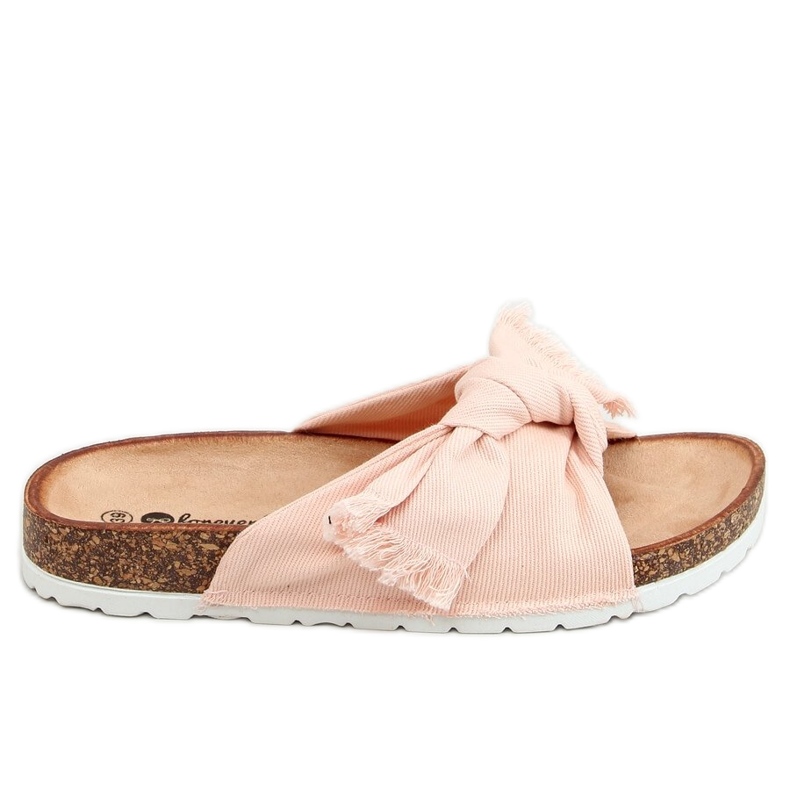 BM Hawn Pink Cotton Cork Slippers
