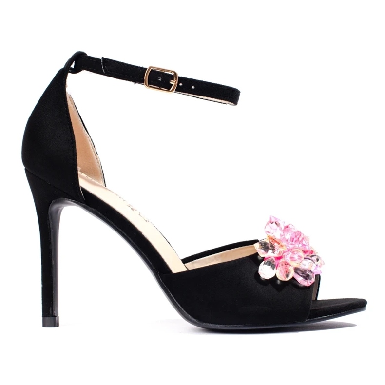 Black high heel sandals from Shelovet