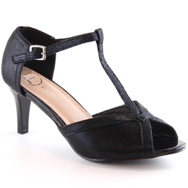 Women's black heeled sandals Filippo DS1360 Women's black heeled sandals Filippo DS1360