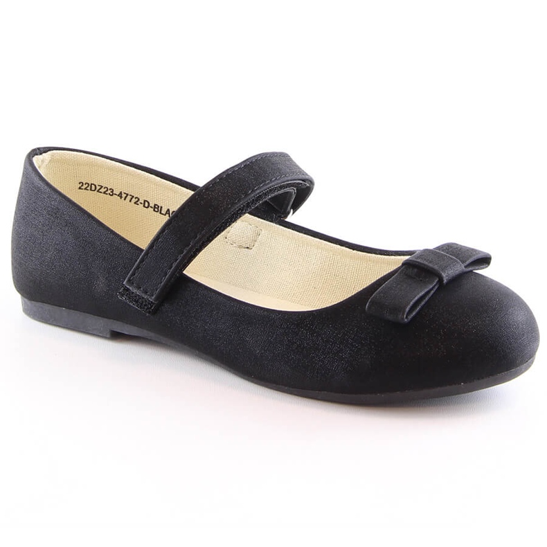 Ballerinas for girls with velcro black eVento 4772