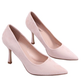 Women's suede Giorgia Beige stilettos