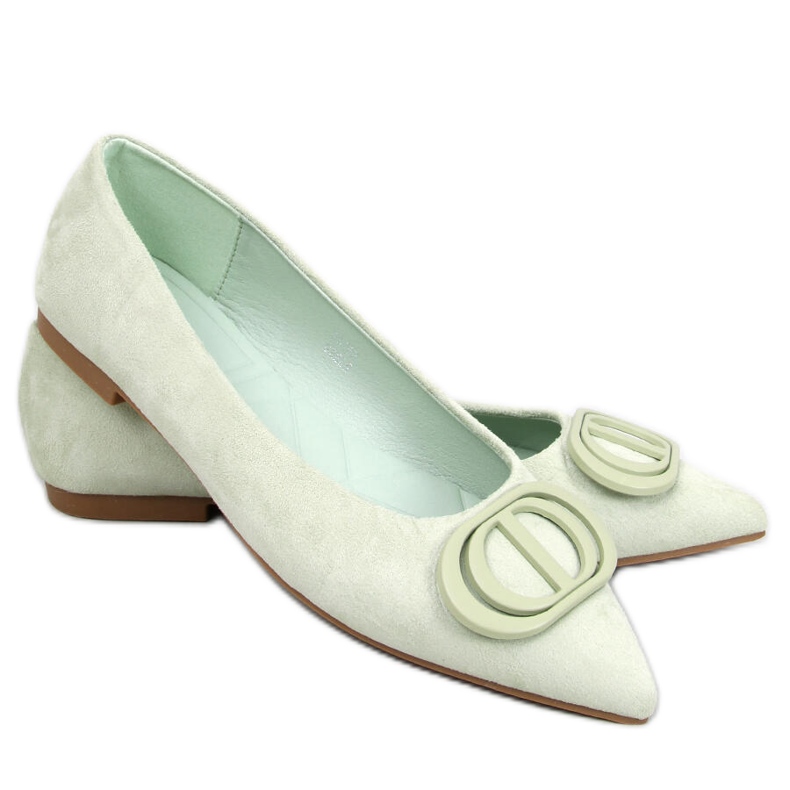 Arte Green almond toe ballet flats