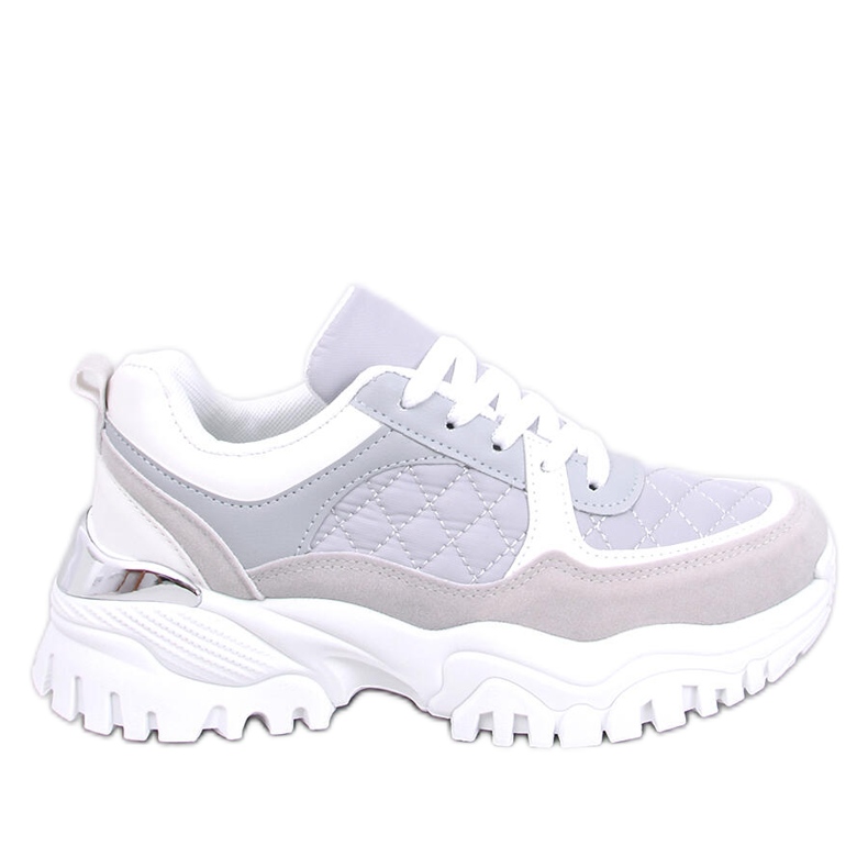 Ortega Gray wedge sneakers violet