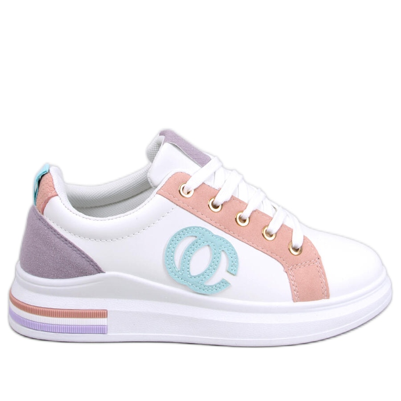 BM Verdon Pink women's sneakers white
