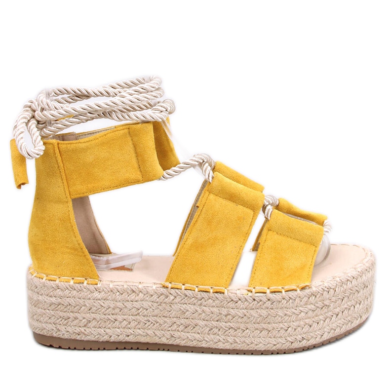 BM Rivera Yellow espadrille sandals
