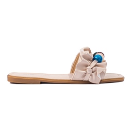Women's beige Shelovet flat sandals Women's beige Shelovet flat sandals