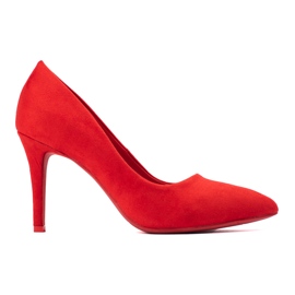 Shelovet women's red suede high heels