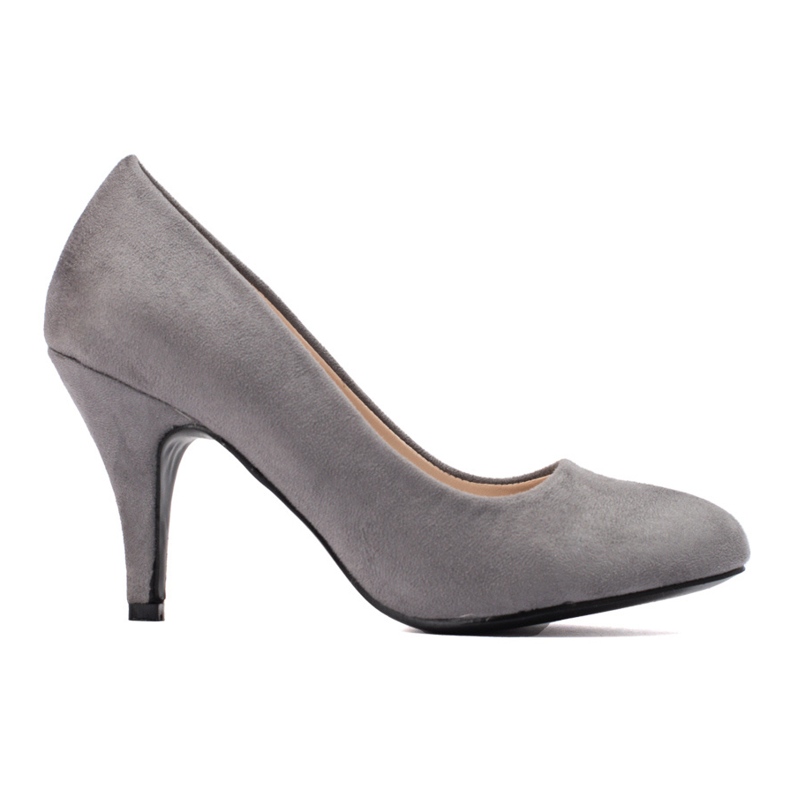 Shelovet gray classic suede high heel pumps grey Shelovet gray classic suede high heel pumps grey