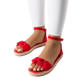 BM Red espadrilles with bow from Faure BM Red espadrilles with bow from Faure