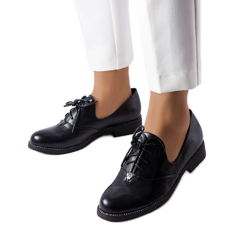 Black decorative loafers from Lajoie