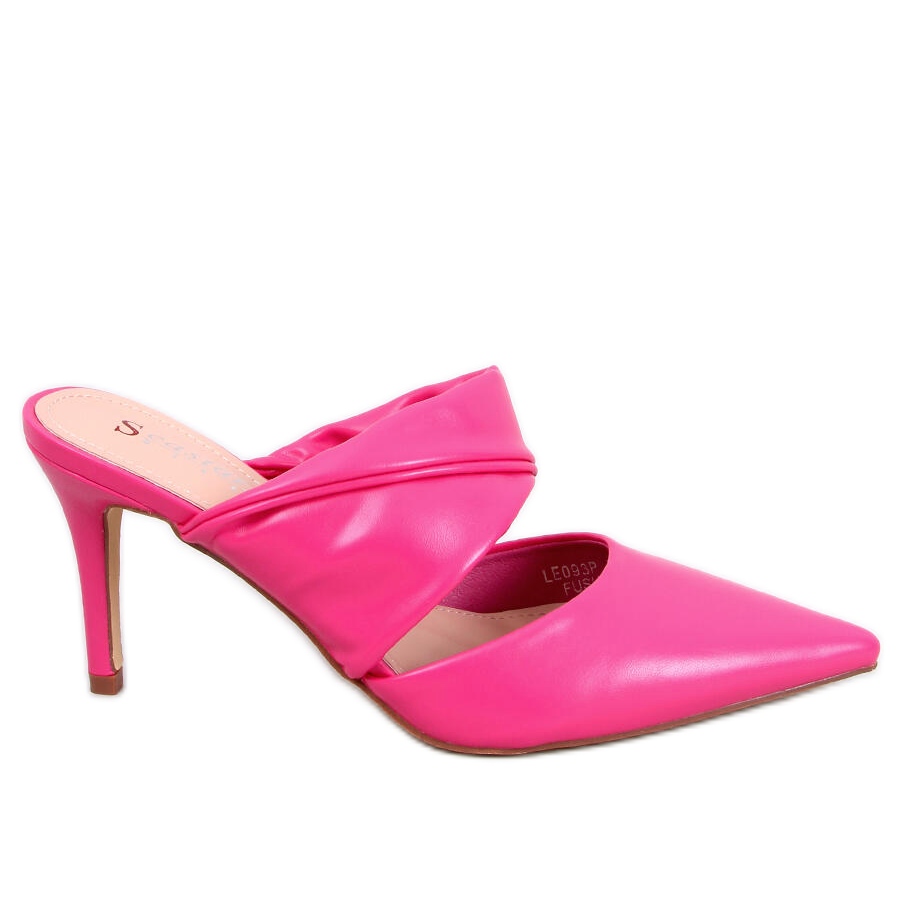 Pink mules heels deals