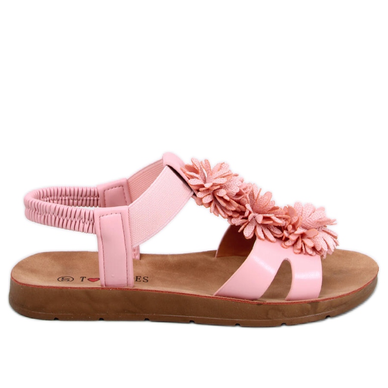 BM Astaire Pink Flower Sandals