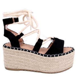 BM Marge Black wedge espadrilles
