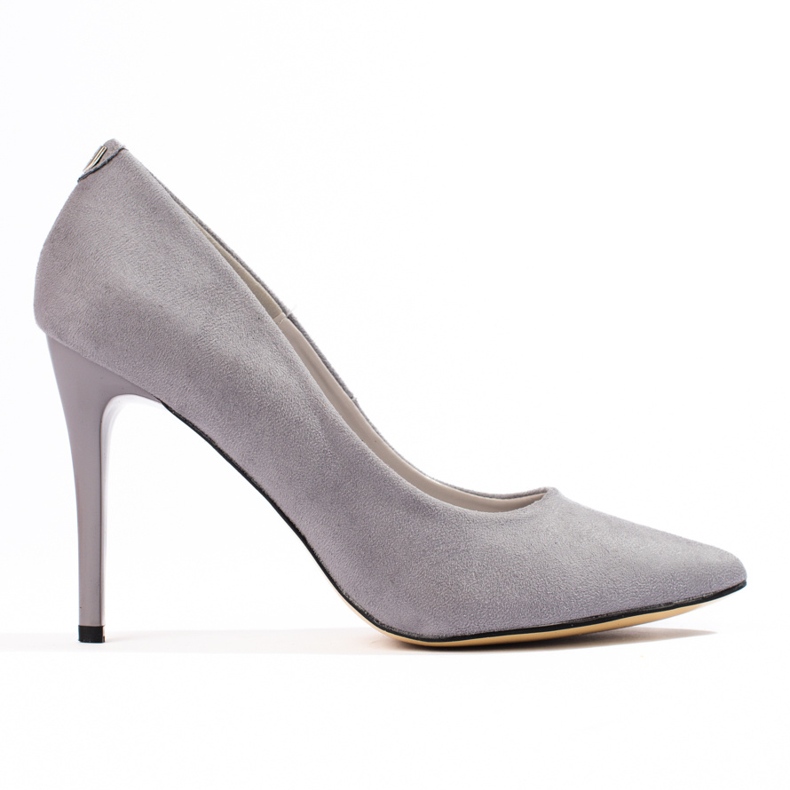 Classic suede gray Shelovet pumps grey