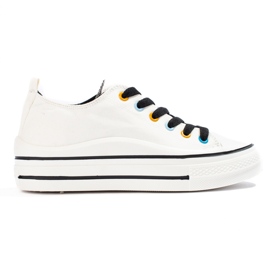 Women's sneakers on the platform Shelovet white