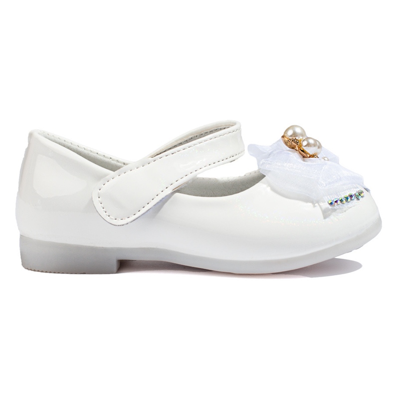 Girls ballerinas with bow Vinceza white
